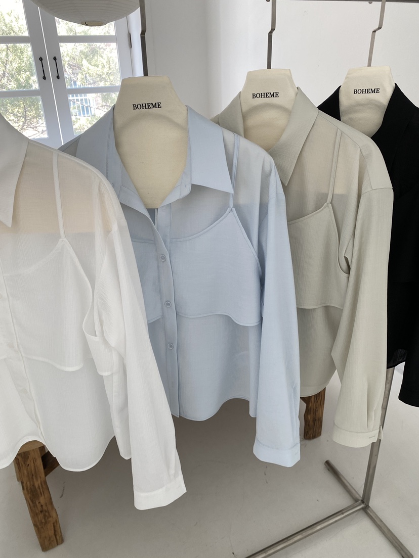 BOHEME韓國直郵女士新品職業人氣真品熱賣襯衫蕾絲衫假兩件BOHEME襯衫/蕾絲衫