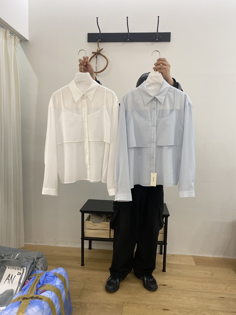 BOHEME韓國直郵女士新品職業人氣真品熱賣襯衫蕾絲衫假兩件BOHEME襯衫/蕾絲衫