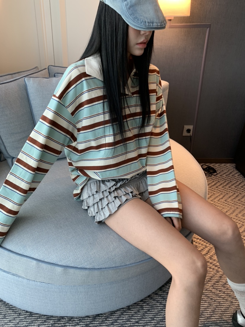 BADCALM韓國直郵女士新品真品26春夏時尚人氣職業長袖T恤BADCALM長袖T恤