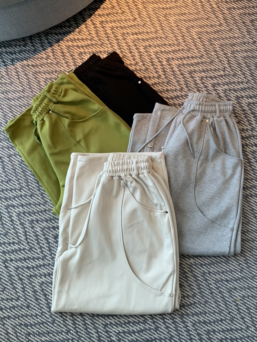 BADCALM東大門實拍女裝新款推薦時尚人氣職業真品休閑褲腰帶BADCALM休閑褲