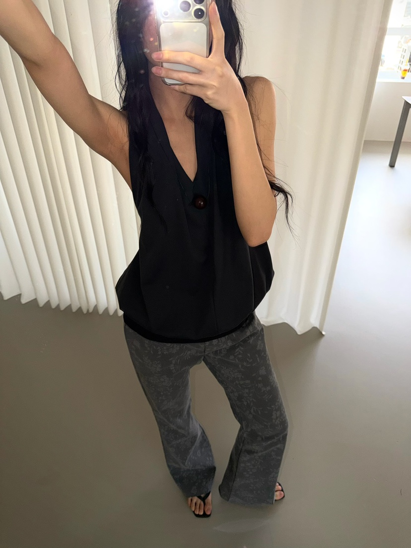 AWESOMESAUCE東大門直郵女裝新品休閑26春夏職業吊帶背心AWESOME SAUCE吊帶/背心