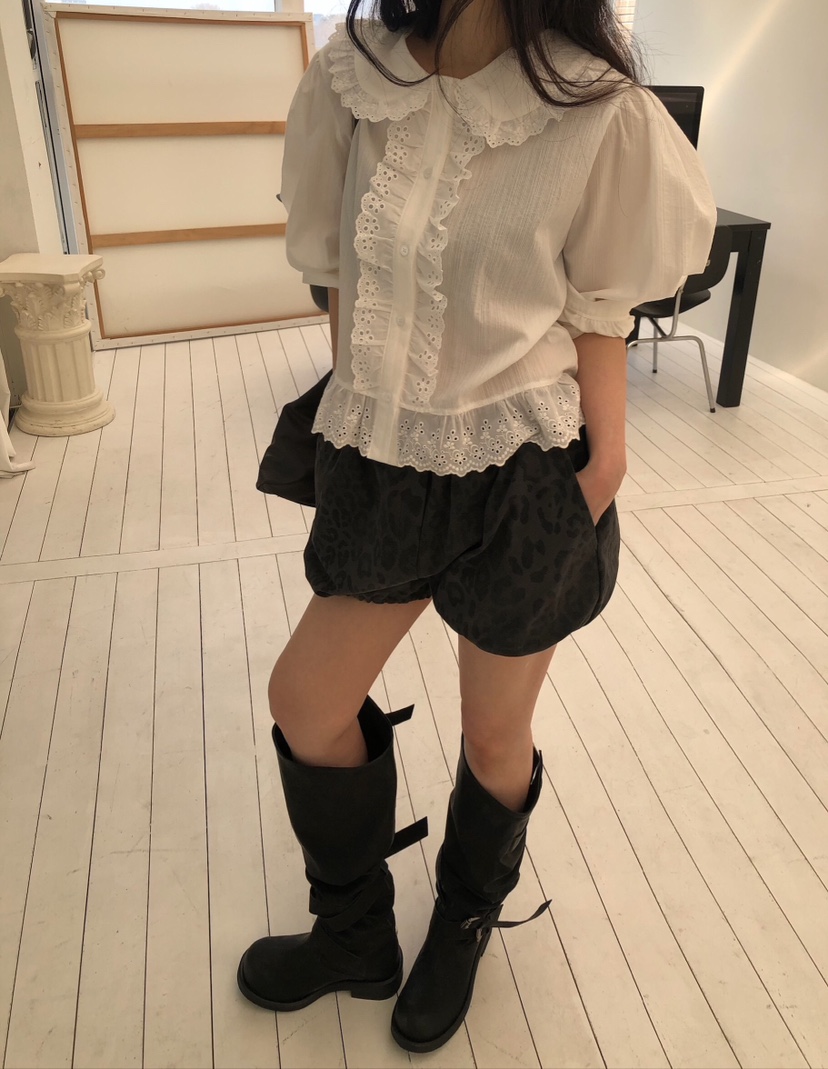 MELTED-P東大門實拍女士新款人氣推薦時尚休閑職業短褲豹紋MELTED-P短褲