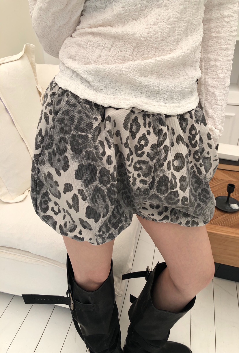MELTED-P東大門實拍女士新款人氣推薦時尚休閑職業短褲豹紋MELTED-P短褲