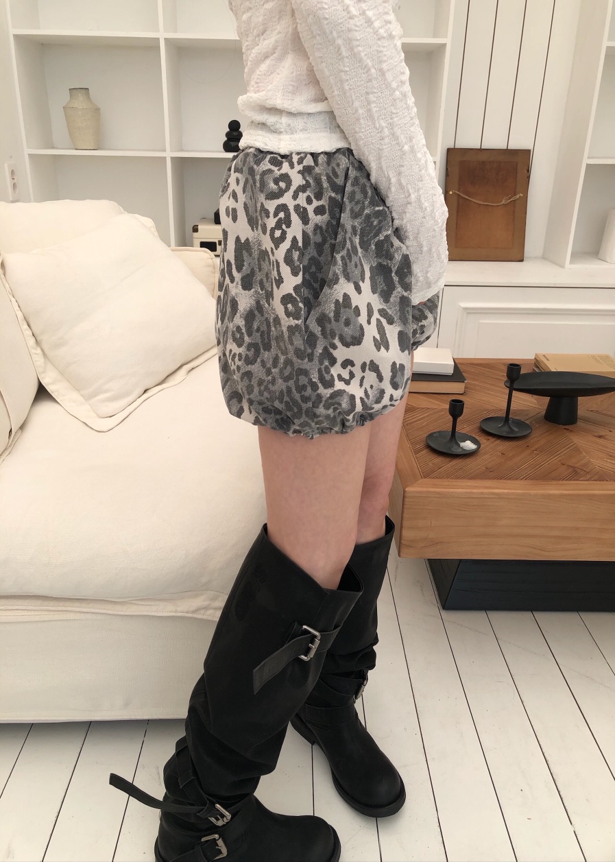 MELTED-P東大門實拍女士新款人氣推薦時尚休閑職業短褲豹紋MELTED-P短褲