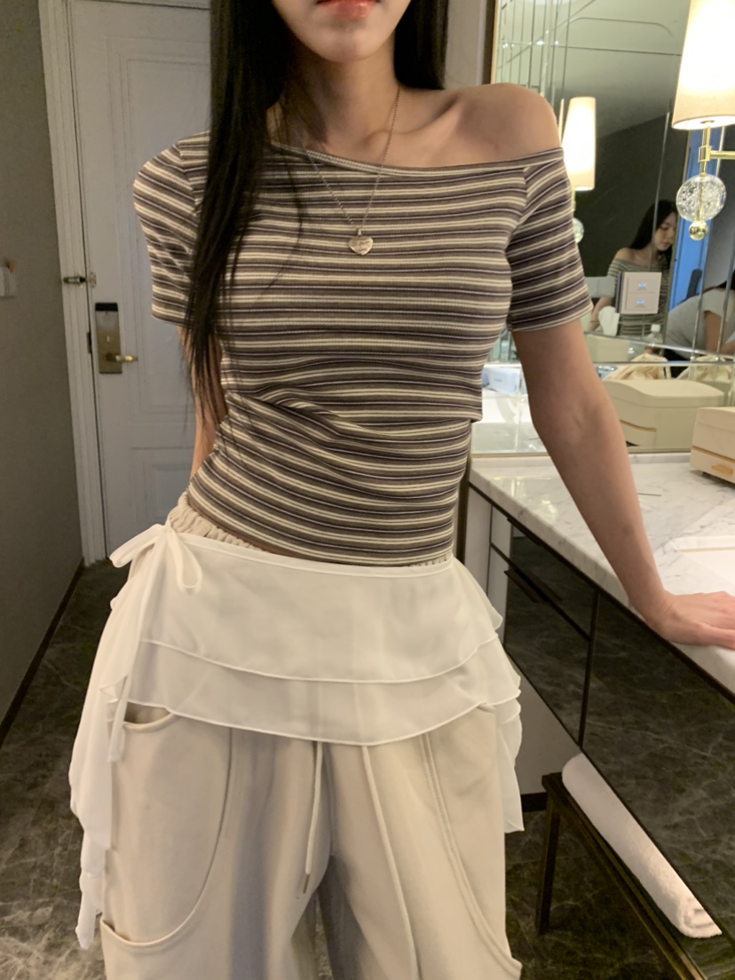 BADCALM韓國直郵女裝新品休閑熱賣人氣短裙不含褲子披肩雪紡BADCALM短裙