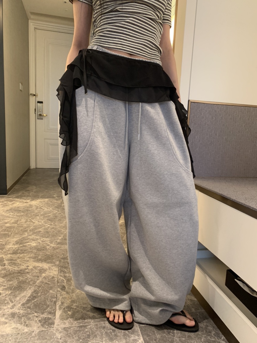 BADCALM韓國直郵女裝新品休閑熱賣人氣短裙不含褲子披肩雪紡BADCALM短裙