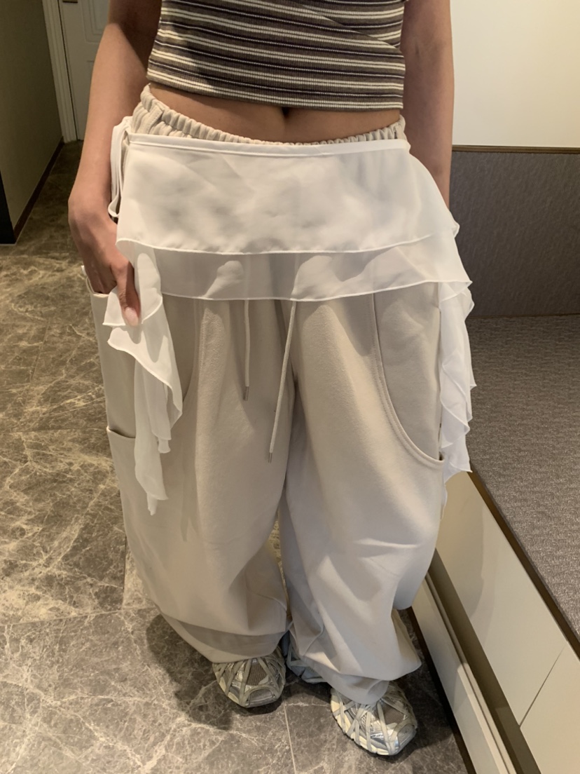 BADCALM韓國直郵女裝新品休閑熱賣人氣短裙不含褲子披肩雪紡BADCALM短裙圖色1