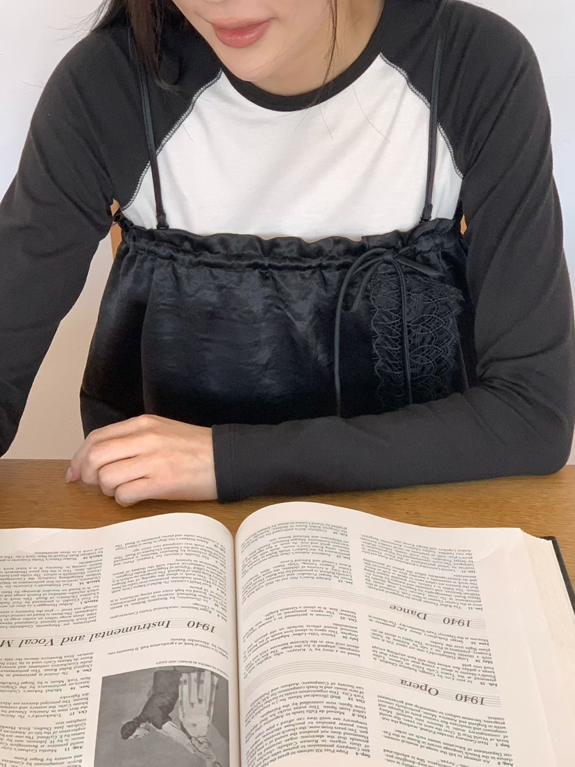 BINUS東大門代購女裝新款時尚休閑職業推薦人氣真品長袖T恤BINUS長袖T恤