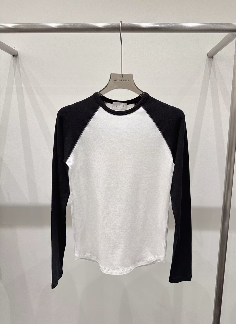 BINUS東大門代購女裝新款時尚休閑職業推薦人氣真品長袖T恤BINUS長袖T恤圖色2