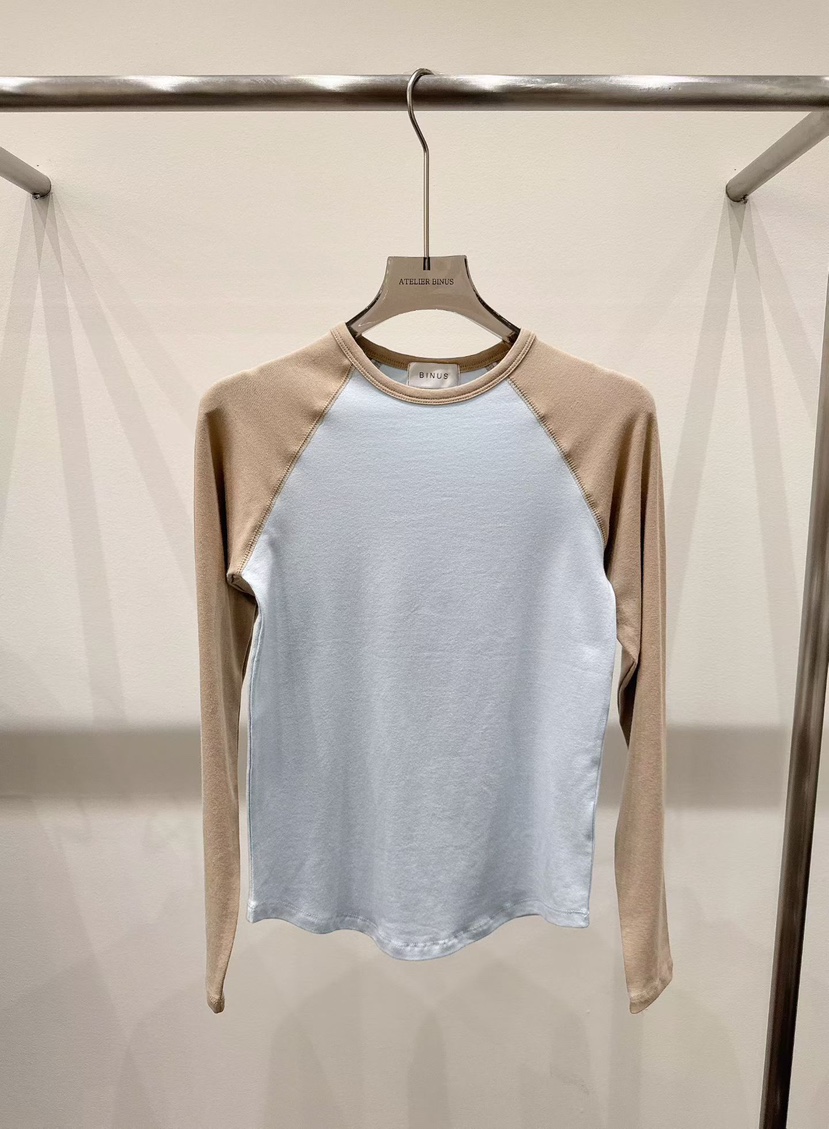 BINUS東大門代購女裝新款時尚休閑職業推薦人氣真品長袖T恤BINUS長袖T恤圖色3