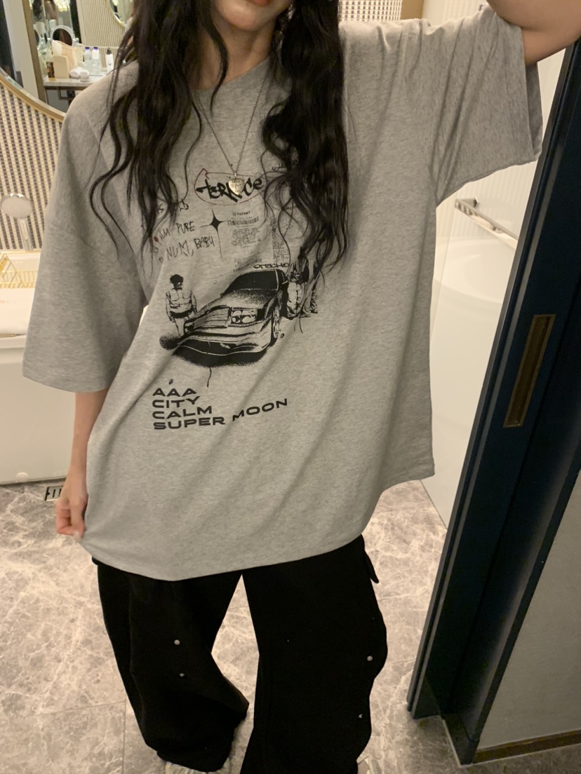 BADCALM東大門直郵女士新款人氣26春夏熱賣休閑時尚推薦T恤BADCALMT恤圖色3