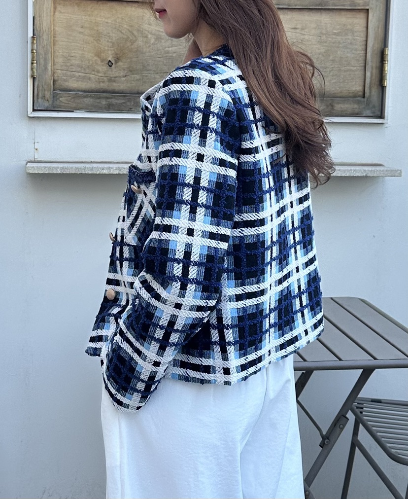 CLASSY-O東大門實拍女士新品職業推薦熱賣休閑夾克花呢格子CLASSY-O夾克