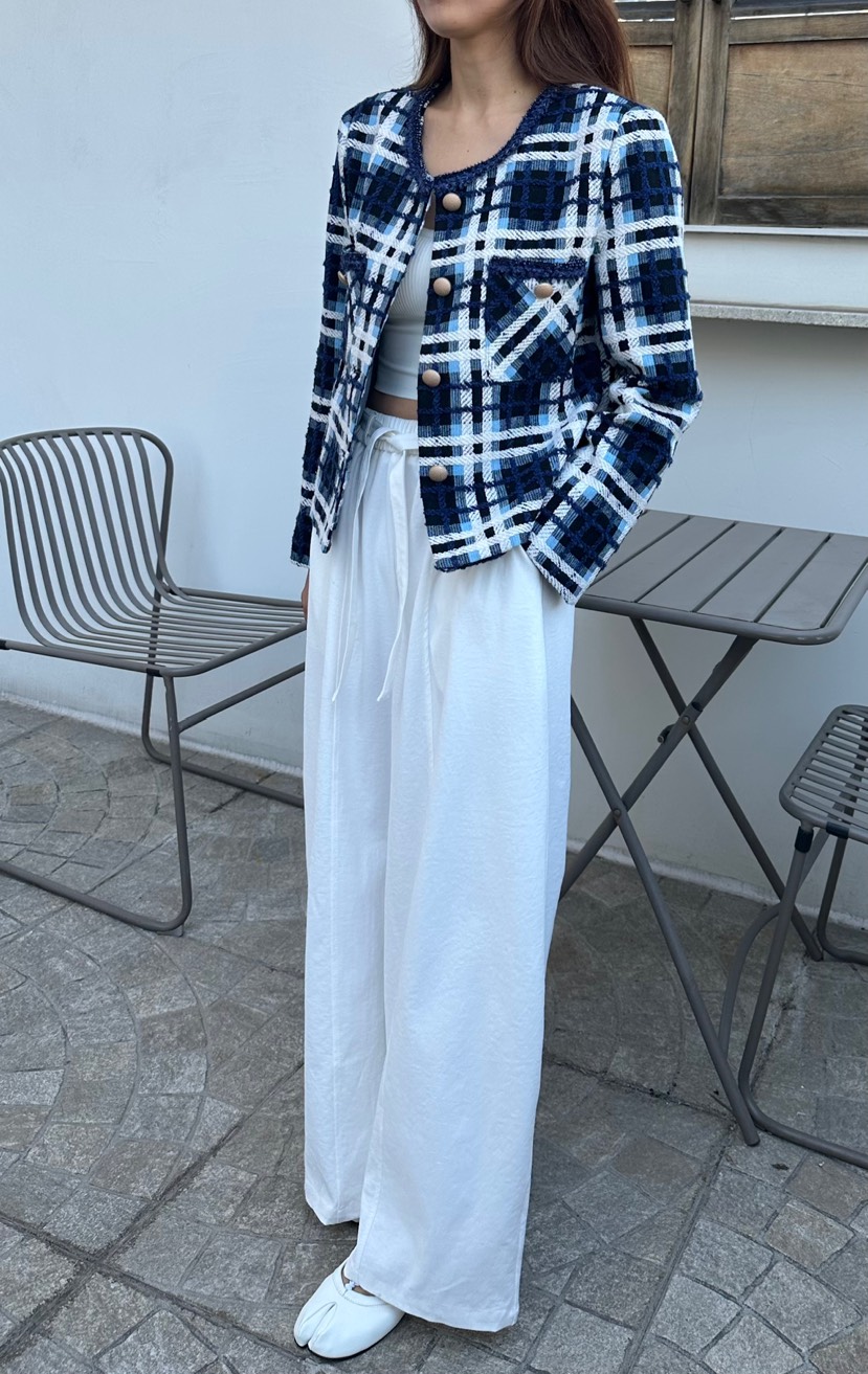 CLASSY-O東大門實拍女士新品職業推薦熱賣休閑夾克花呢格子CLASSY-O夾克