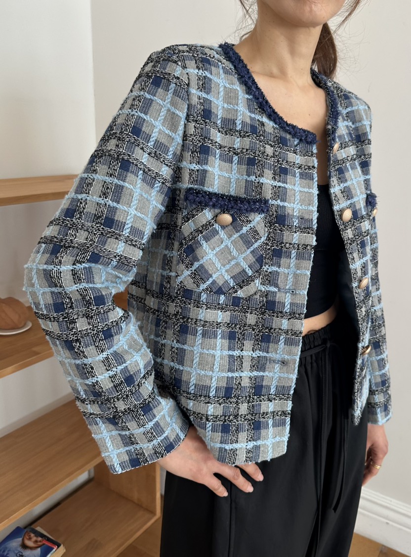 CLASSY-O東大門實拍女士新品職業推薦熱賣休閑夾克花呢格子CLASSY-O夾克