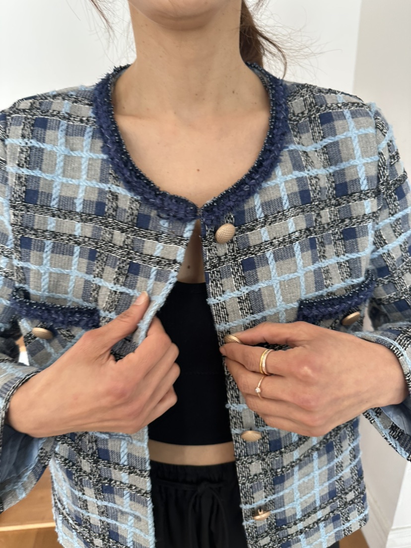 CLASSY-O東大門實拍女士新品職業推薦熱賣休閑夾克花呢格子CLASSY-O夾克