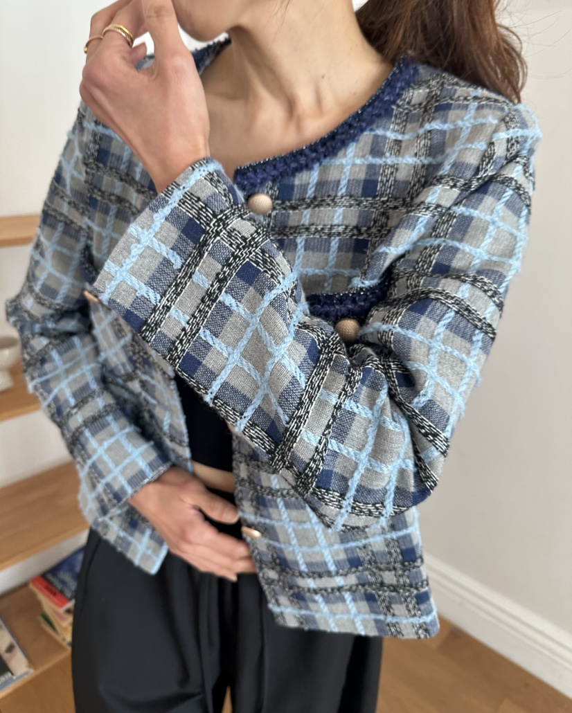 CLASSY-O東大門實拍女士新品職業推薦熱賣休閑夾克花呢格子CLASSY-O夾克