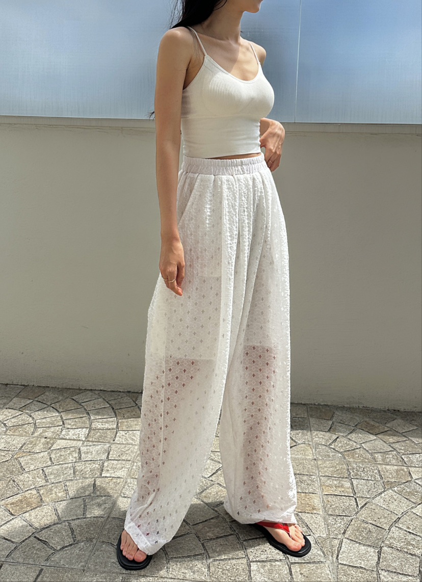 CLASSY-O東大門實拍女裝新品推薦時尚職業休閑褲蕾絲褶裥CLASSY-O休閑褲圖色2