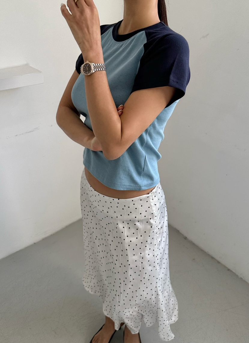 BYRING東大門直郵女士新款休閑26春夏職業時尚T恤插肩袖修身BYRINGT恤