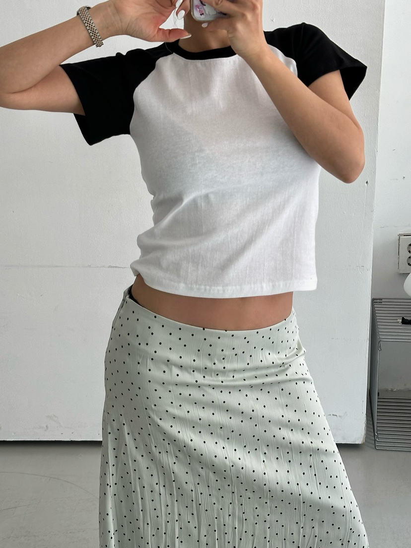 BYRING東大門直郵女士新款休閑26春夏職業時尚T恤插肩袖修身BYRINGT恤