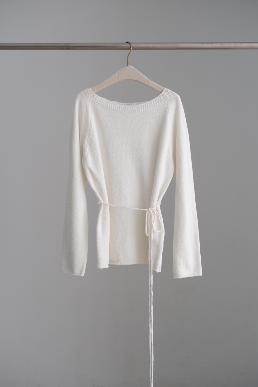 SORBET/FLAT WHITE韓國直郵女裝新款推薦針織衫含腰繩亞麻SORBET/FLAT WHITE針織衫圖色2