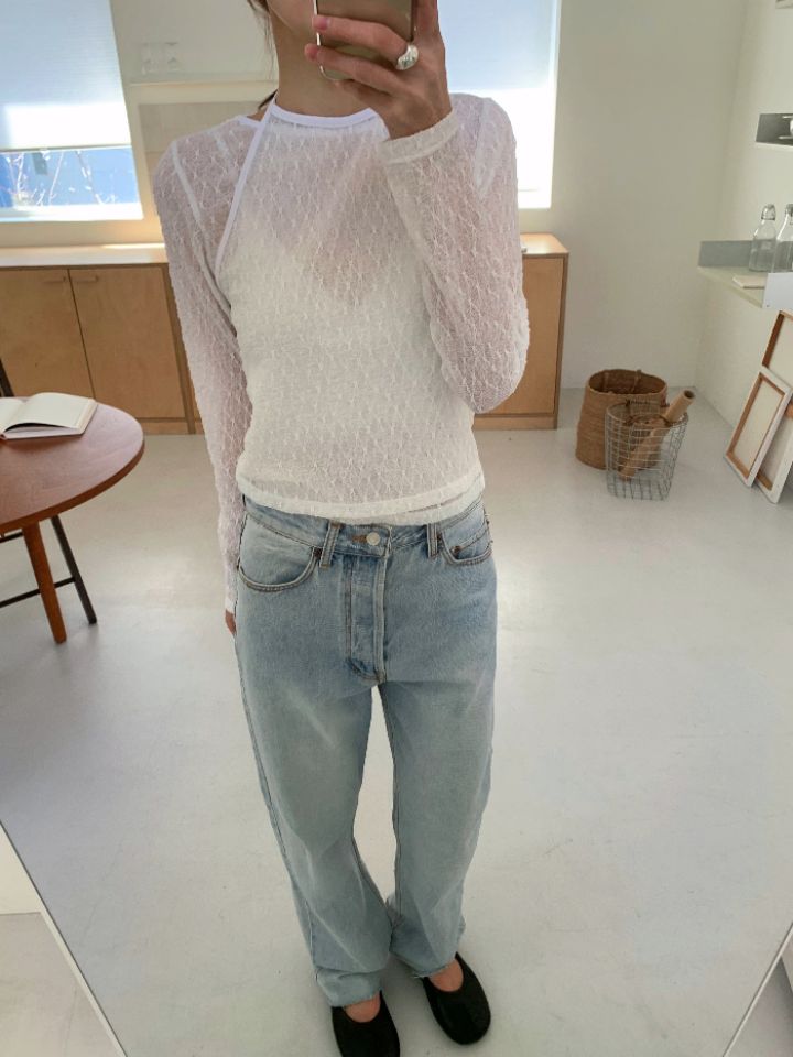 KOMOREBI東大門直郵女裝新品休閑熱賣時尚襯衫蕾絲衫蕾絲KOMOREBI襯衫/蕾絲衫