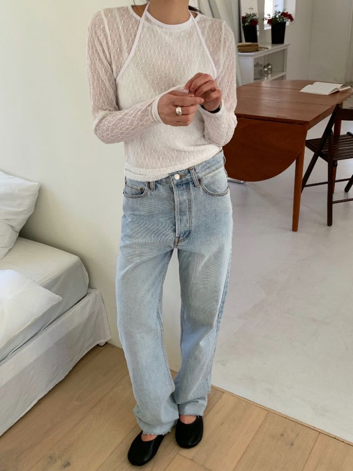 KOMOREBI東大門直郵女裝新品休閑熱賣時尚襯衫蕾絲衫蕾絲KOMOREBI襯衫/蕾絲衫