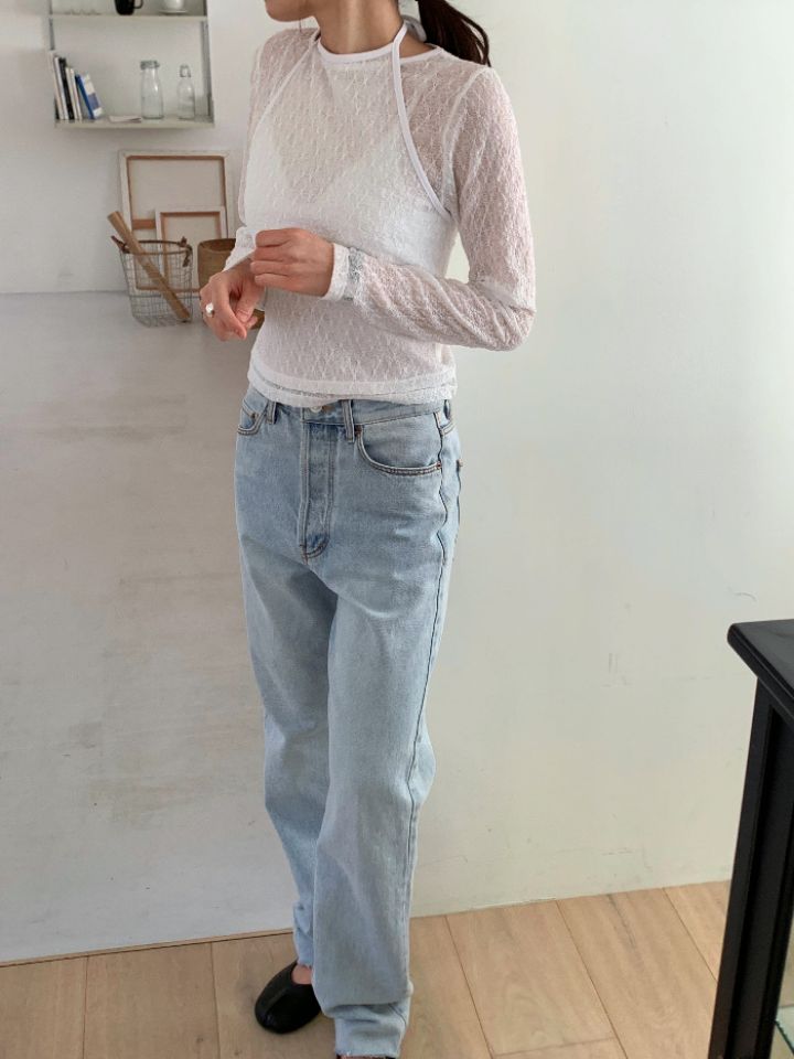 KOMOREBI東大門直郵女裝新品休閑熱賣時尚襯衫蕾絲衫蕾絲KOMOREBI襯衫/蕾絲衫