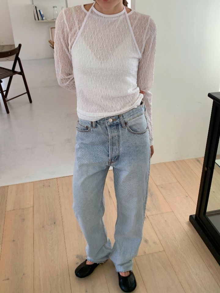 KOMOREBI東大門直郵女裝新品休閑熱賣時尚襯衫蕾絲衫蕾絲KOMOREBI襯衫/蕾絲衫