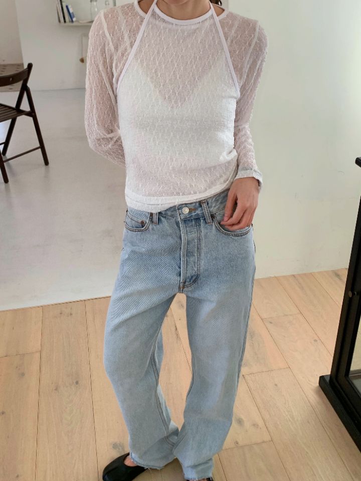 KOMOREBI東大門直郵女裝新品休閑熱賣時尚襯衫蕾絲衫蕾絲KOMOREBI襯衫/蕾絲衫