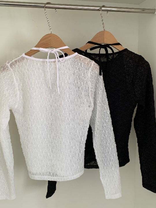 KOMOREBI東大門直郵女裝新品休閑熱賣時尚襯衫蕾絲衫蕾絲KOMOREBI襯衫/蕾絲衫