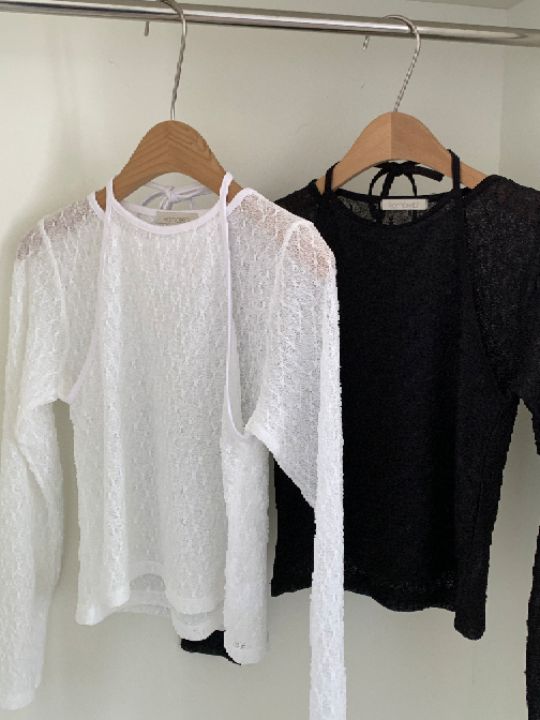 KOMOREBI東大門直郵女裝新品休閑熱賣時尚襯衫蕾絲衫蕾絲KOMOREBI襯衫/蕾絲衫圖色2左二色