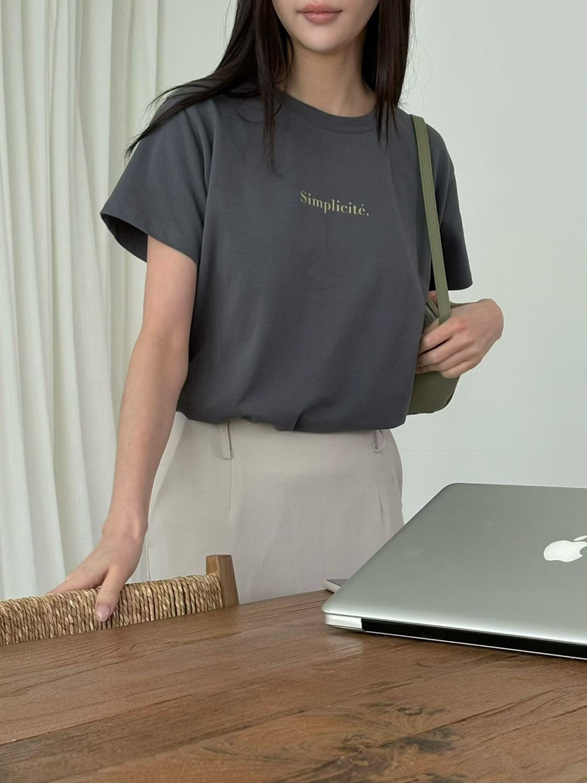 BINUS東大門代購女士新款熱賣休閑真品職業26春夏人氣T恤BINUST恤圖色1