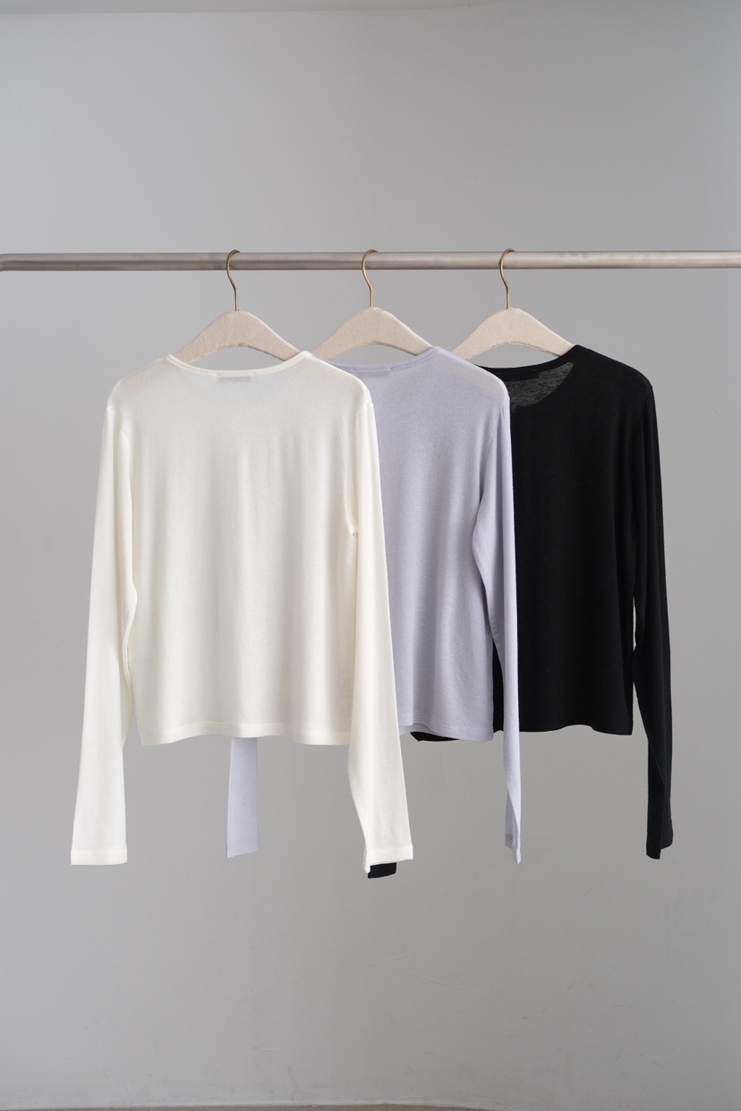 SORBET/FLAT WHITE韓國代購女裝新款職業時尚長袖T恤開衫SORBET/FLAT WHITE長袖T恤