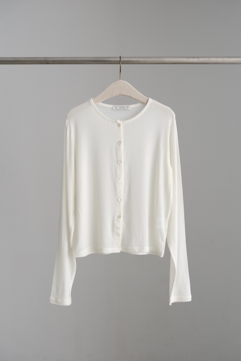 SORBET/FLAT WHITE韓國代購女裝新款職業時尚長袖T恤開衫SORBET/FLAT WHITE長袖T恤圖色2