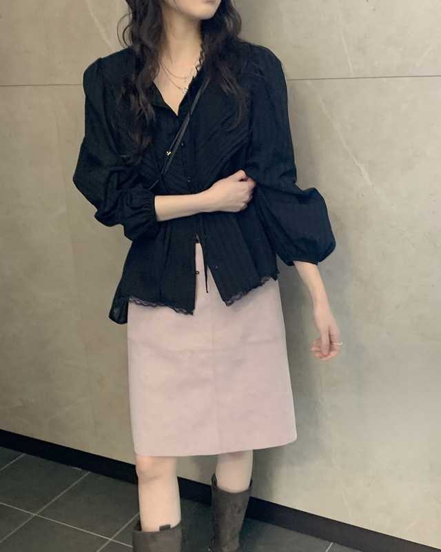 FRILL-T/DADA東大門代購女士新款真品時尚休閑襯衫蕾絲衫FRILL-T/DADA襯衫/蕾絲衫