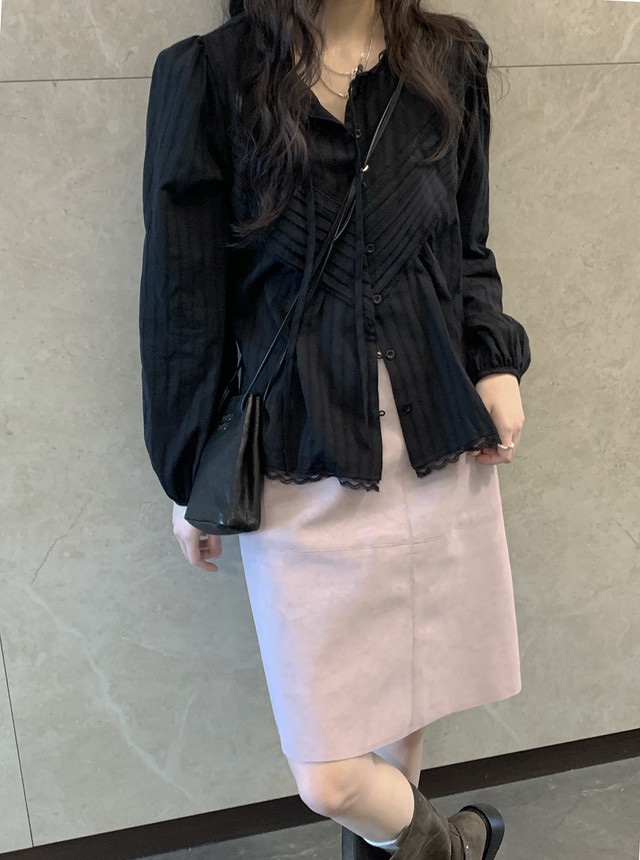 FRILL-T/DADA東大門代購女士新款真品時尚休閑襯衫蕾絲衫FRILL-T/DADA襯衫/蕾絲衫