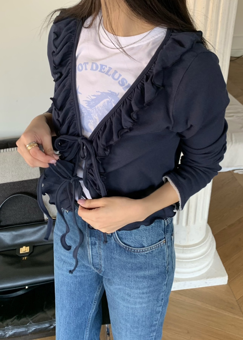 OUPPT東大門直郵女士新品推薦熱賣長袖T恤不含內搭羊毛衫OUPPT長袖T恤圖色2