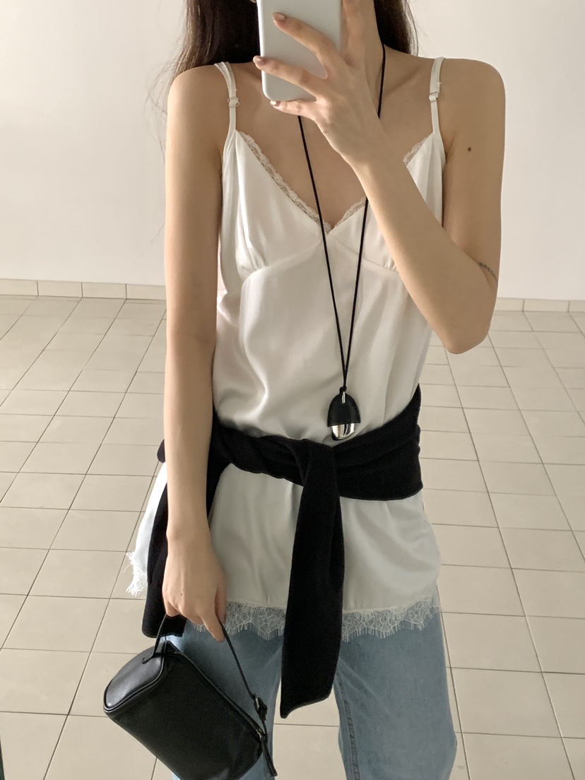 FRILL-T/DADA韓國直郵女士新品熱賣休閑連衣裙蕾絲緞面FRILL-T/DADA連衣裙