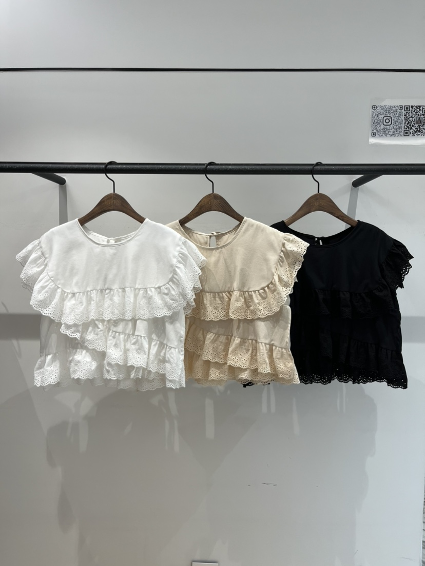 LOVE PULL韓國直郵女士新品26春夏時尚職業真品襯衫蕾絲衫LOVE PULL襯衫/蕾絲衫