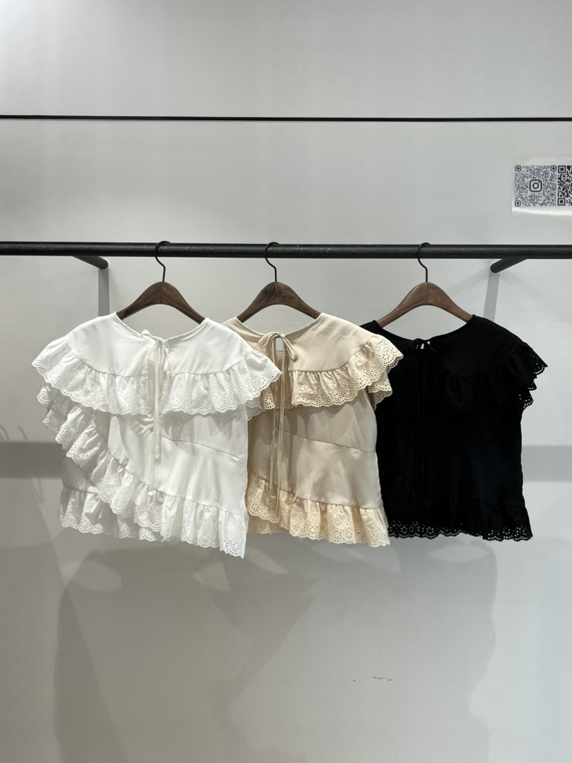 LOVE PULL韓國直郵女士新品26春夏時尚職業真品襯衫蕾絲衫LOVE PULL襯衫/蕾絲衫