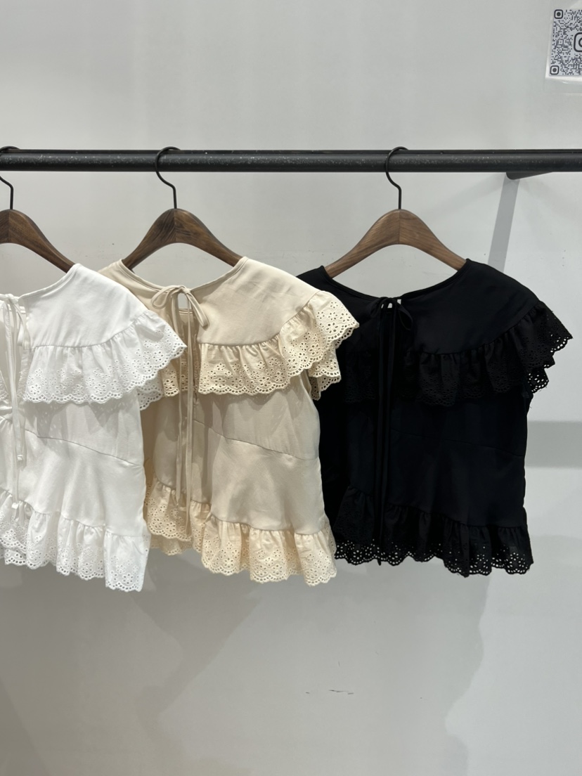 LOVE PULL韓國直郵女士新品26春夏時尚職業真品襯衫蕾絲衫LOVE PULL襯衫/蕾絲衫