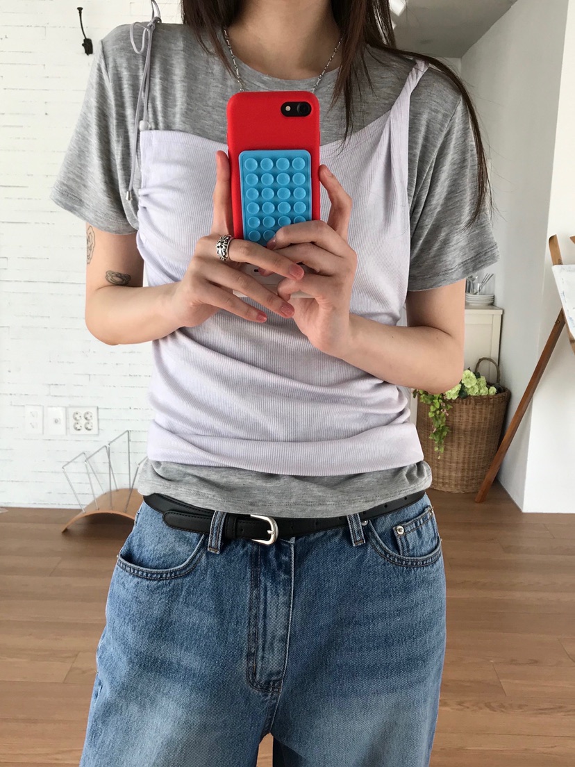 ESCHER韓國代購女士新款熱賣人氣吊帶背心不含內搭不對稱ESCHER吊帶/背心