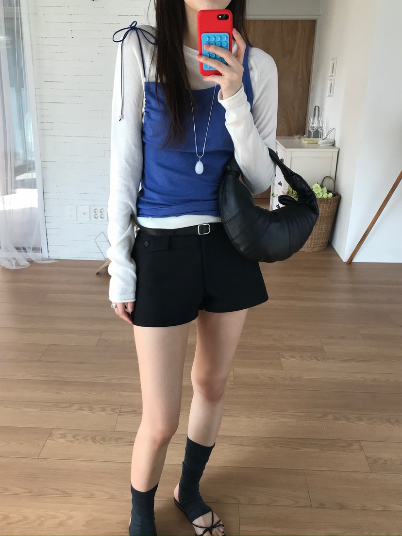 ESCHER韓國代購女士新款熱賣人氣吊帶背心不含內搭不對稱ESCHER吊帶/背心