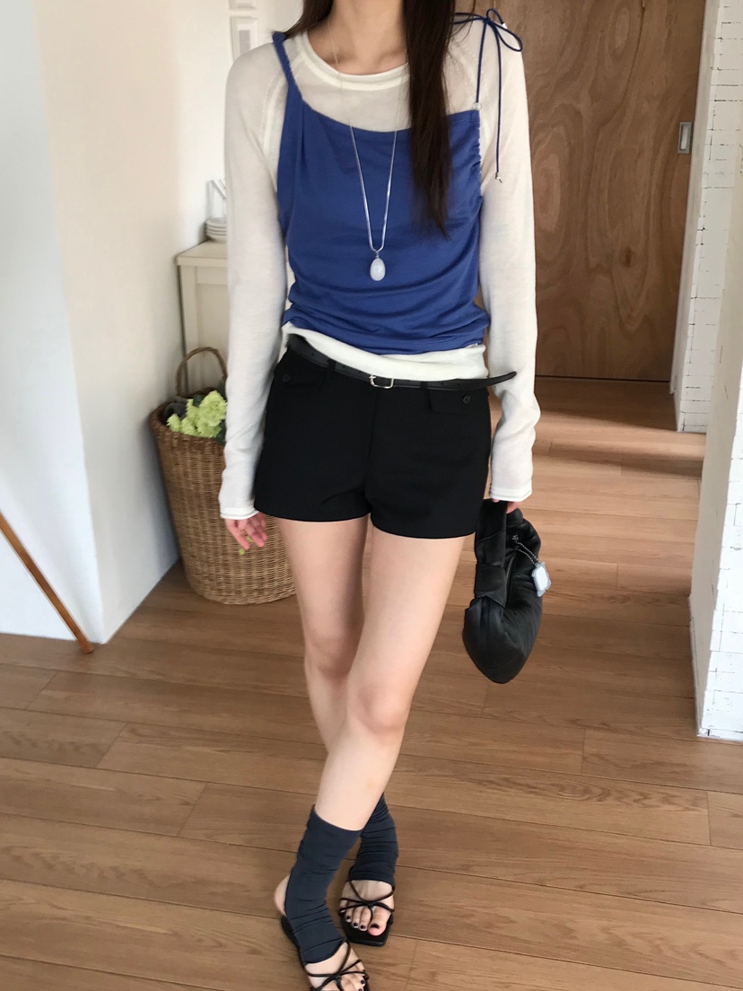 ESCHER韓國代購女士新款熱賣人氣吊帶背心不含內搭不對稱ESCHER吊帶/背心