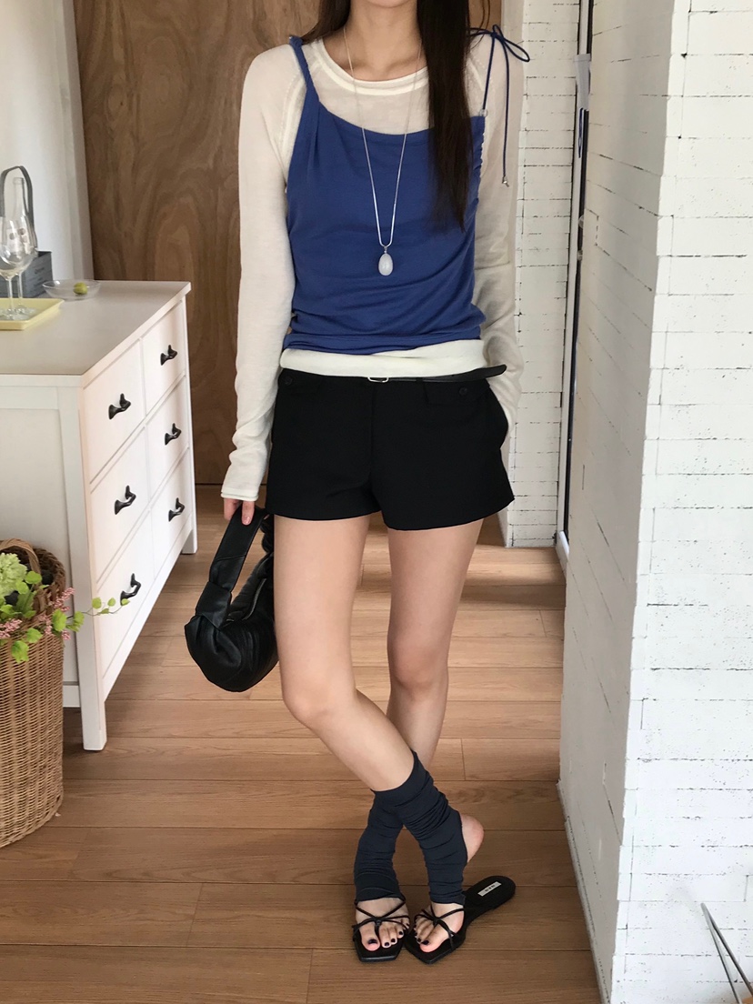 ESCHER韓國代購女士新款熱賣人氣吊帶背心不含內搭不對稱ESCHER吊帶/背心