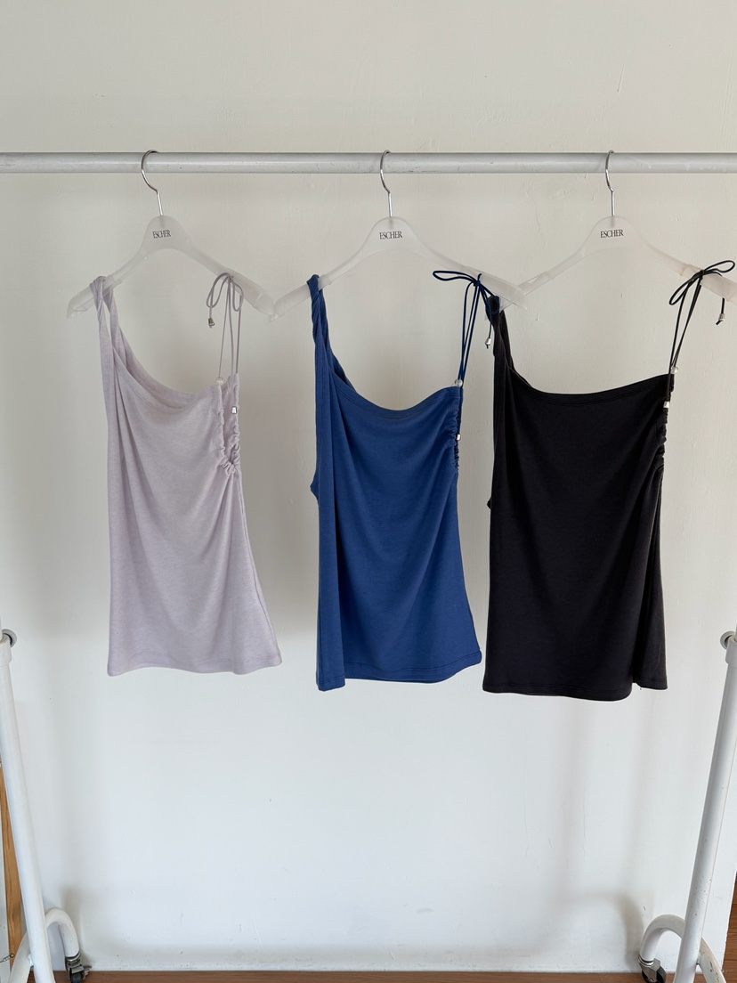 ESCHER韓國代購女士新款熱賣人氣吊帶背心不含內搭不對稱ESCHER吊帶/背心