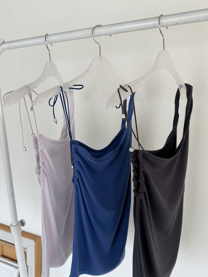 ESCHER韓國代購女士新款熱賣人氣吊帶背心不含內搭不對稱ESCHER吊帶/背心