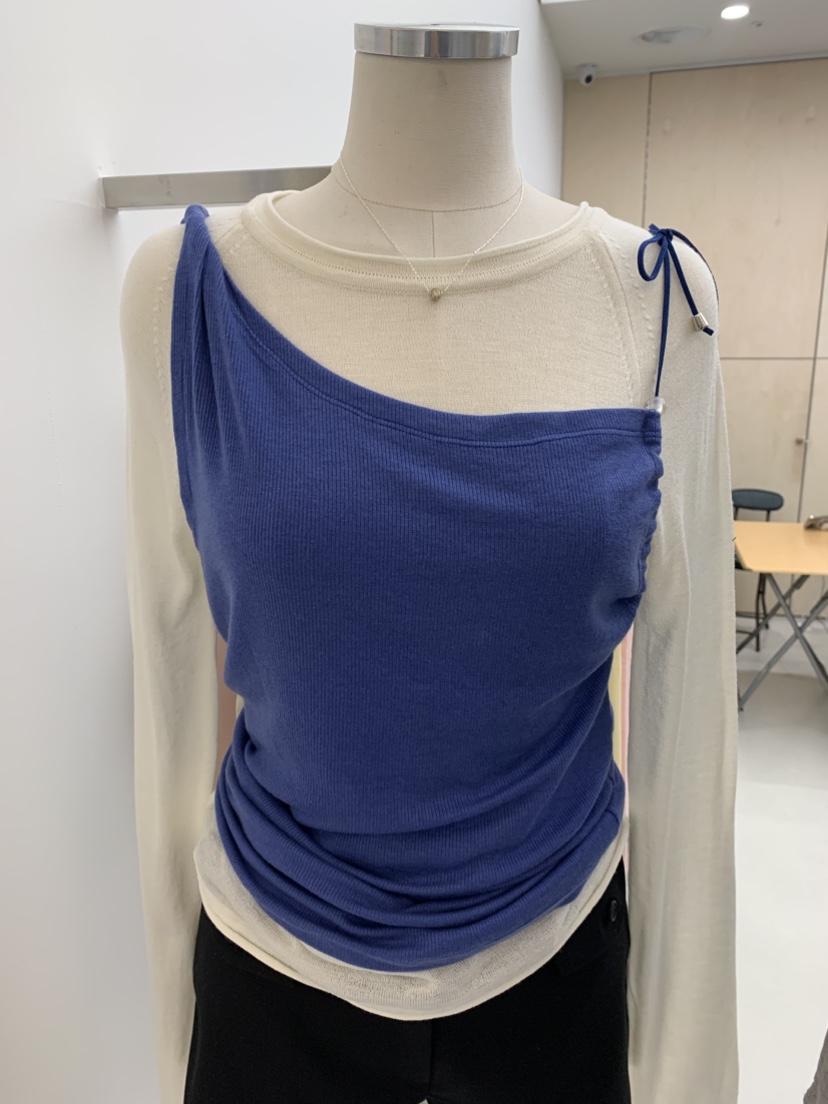 ESCHER韓國代購女士新款熱賣人氣吊帶背心不含內搭不對稱ESCHER吊帶/背心圖色1