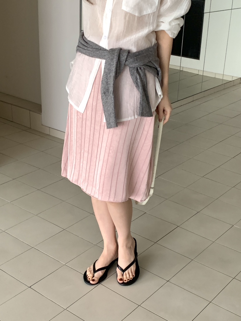 FRILL-T/DADA韓國直郵女士新品熱賣時尚半身裙中短裙緞面FRILL-T/DADA半身裙/中短裙