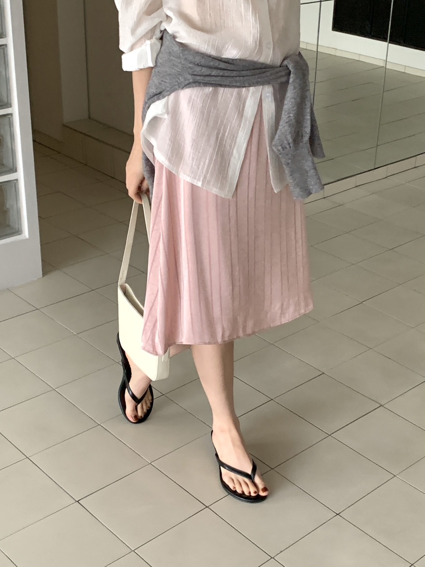 FRILL-T/DADA韓國直郵女士新品熱賣時尚半身裙中短裙緞面FRILL-T/DADA半身裙/中短裙